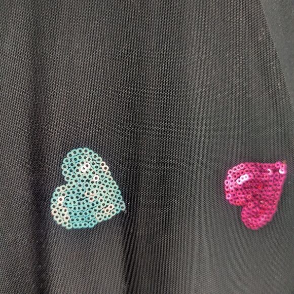 Blackmilk - XXL I Heart Sequins Black Sheer Romance Dress - Picture 5 of 9